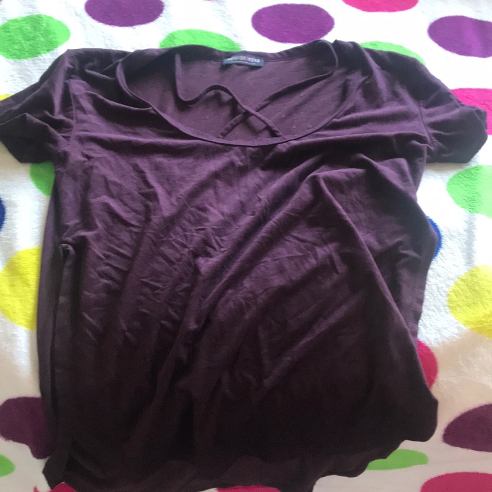 burgundy top from fashion nova !!